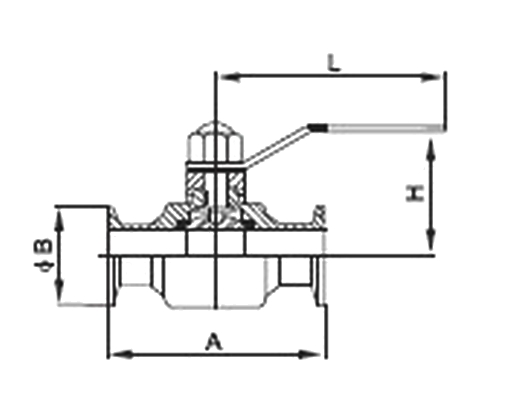 Q81F衛(wèi)生級(jí)球閥結構圖 衛生級直通球閥(圖1)