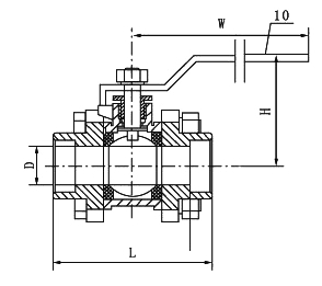 Q11F三片式不（bú）鏽（xiù）鋼球閥(圖1)