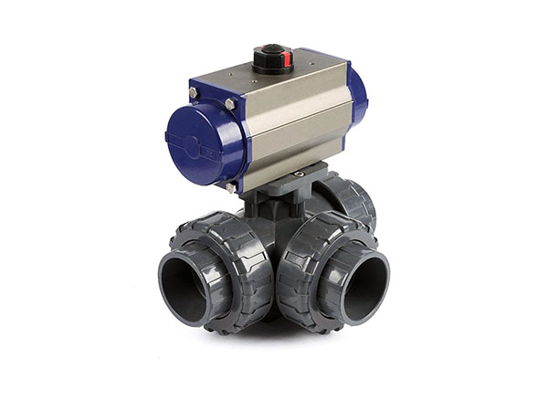 Q615S氣動塑料三通球閥