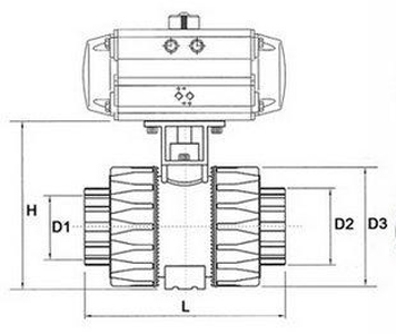 Q611S氣(qì)動塑料球閥(圖1) Q611S氣動塑料球閥(圖1)