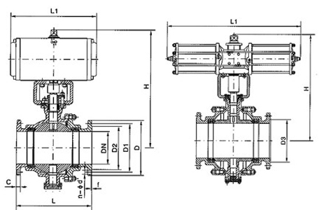 Q647W氣動固定球（qiú）閥(圖（tú）1)