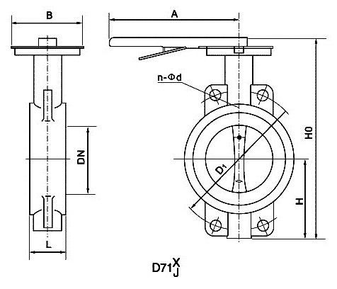 D371F46渦（wō）輪不鏽鋼蝶閥(圖1)