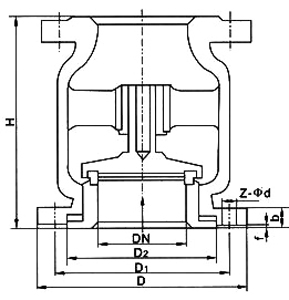 H42W立(lì)式止(zhǐ)回閥(圖1) H42W立式止(zhǐ)回閥(圖1)