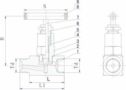 內外螺紋針型閥（fá）(圖1)